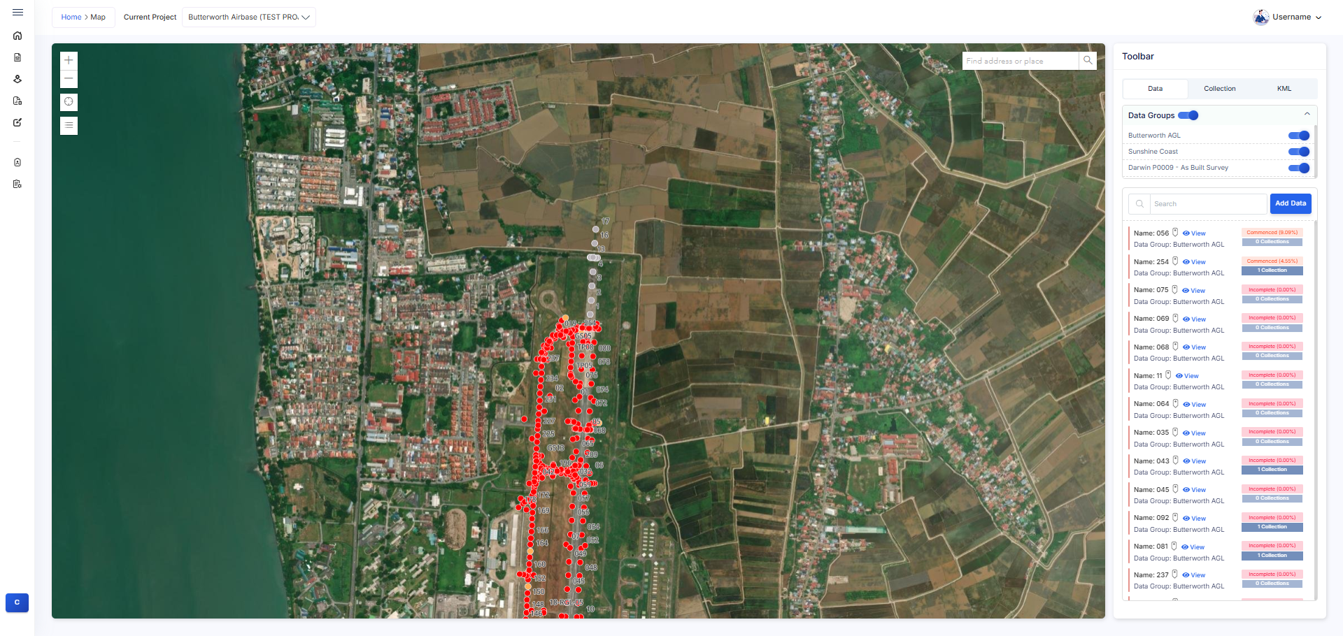 Oriyent GIS Mapping Interface with Data Collection
